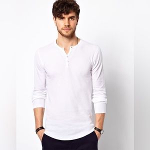 American Apparel men’s long sleeve henley top size large